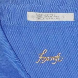 FOXCROFT medium blue pinpoint blouse size 4